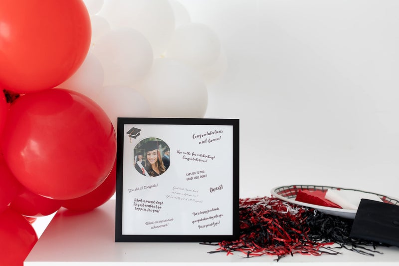 Kate & Milo Graduation Signature Guestbook Photo Frame, Graduation Party Best Wishes Message Board, Grad Party Supplies, Guest Signing Frame, Memorable Graduation Gifts, 14 x 14 - Image 5